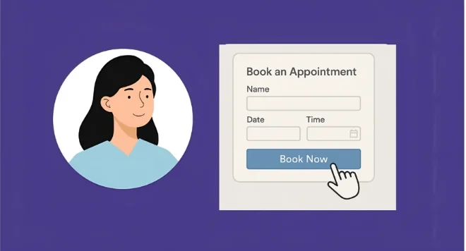Bright banner of an official hospital website with a Get in Touch button for contact.